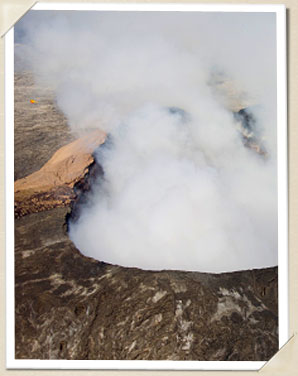 Steam in Volcanic Crater