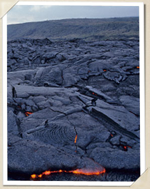 Lava Flow at Night